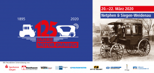Titelblatt des Jubiläumsprogramms "125 Jahre Motor-Omnibus" 